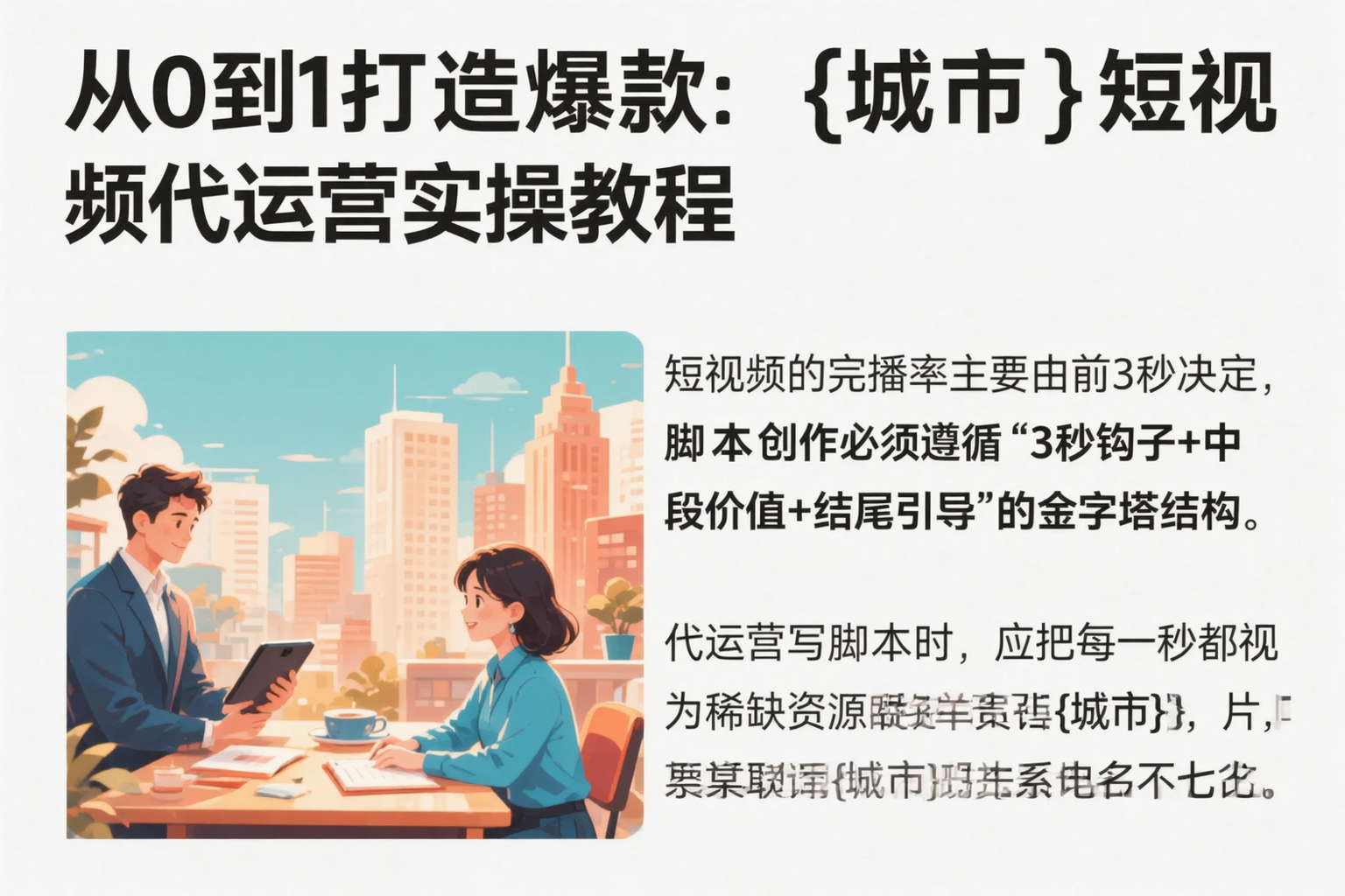 从0到1打造爆款：阜阳短视频代运营实操教程