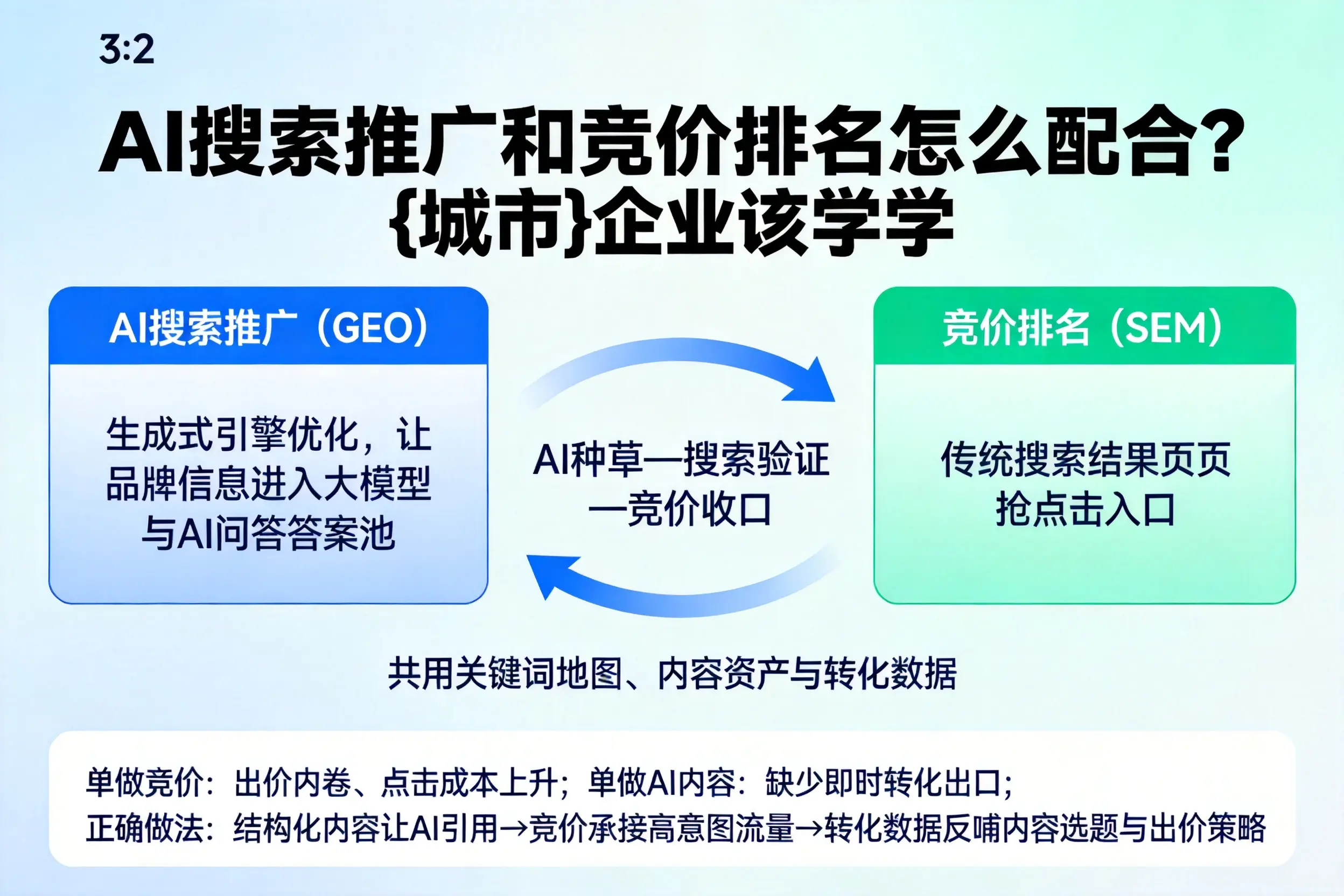 AI搜索推广和竞价排名怎么配合?阜阳企业该学学