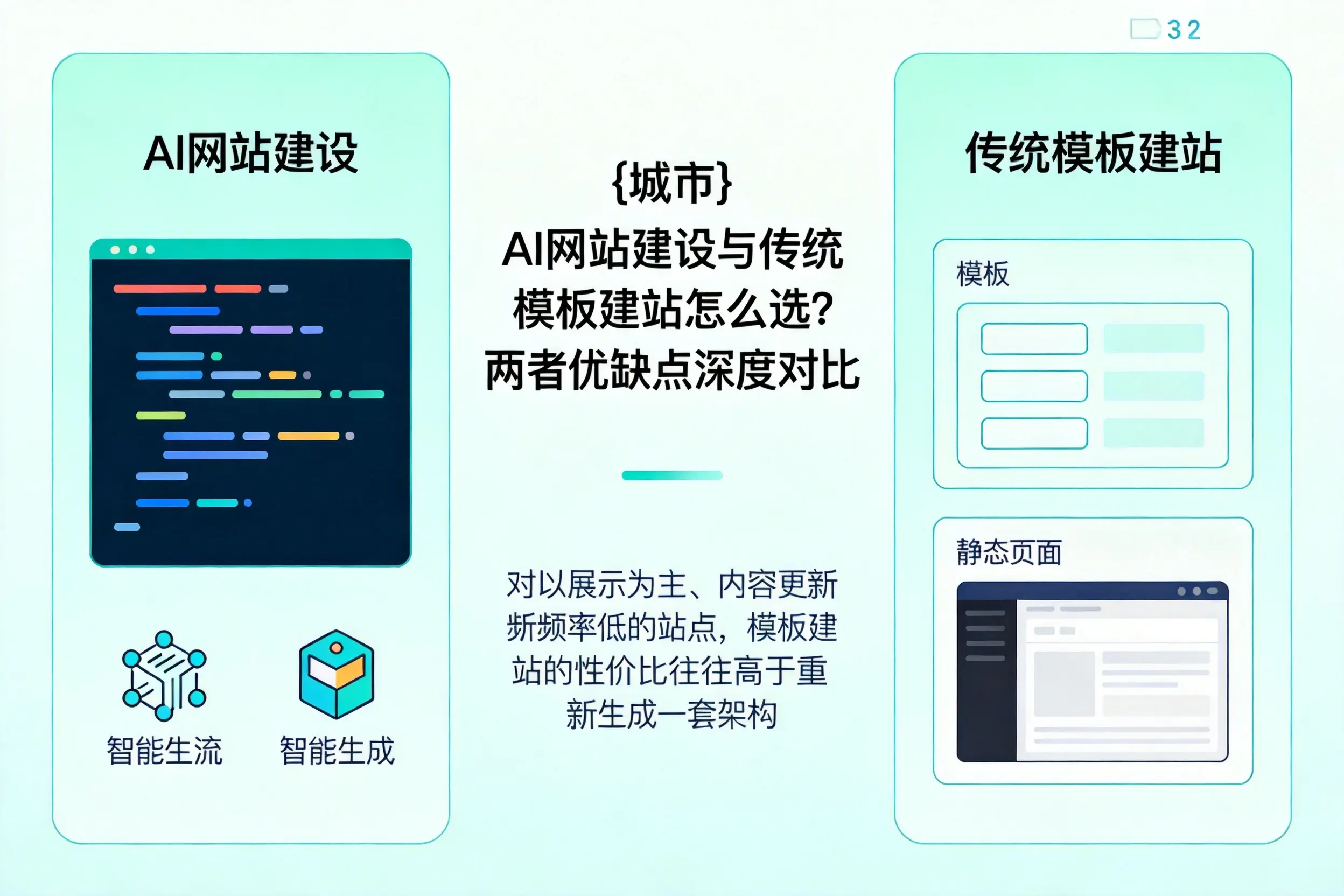 阜阳AI网站建设与传统模板建站怎么选?两者优缺点深度对比
