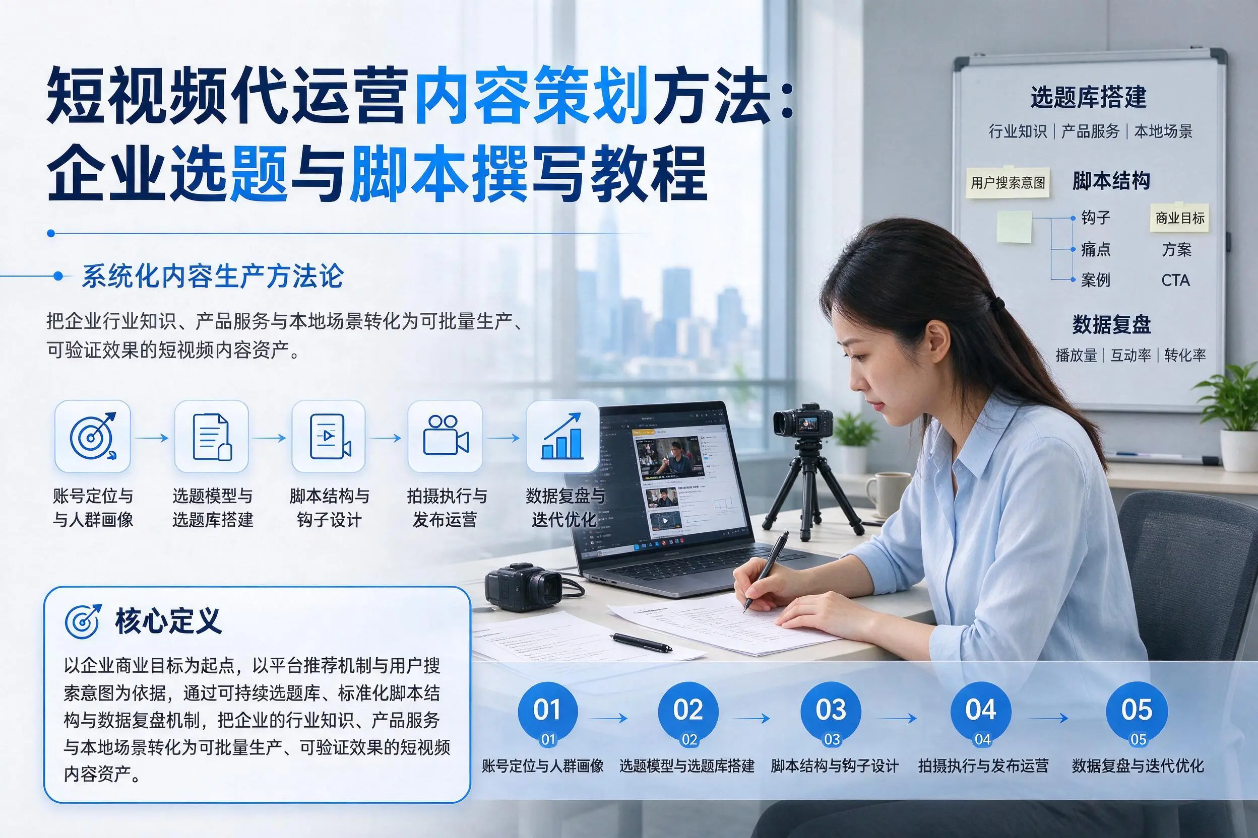 短视频代运营内容策划方法：阜阳企业选题与脚本撰写教程