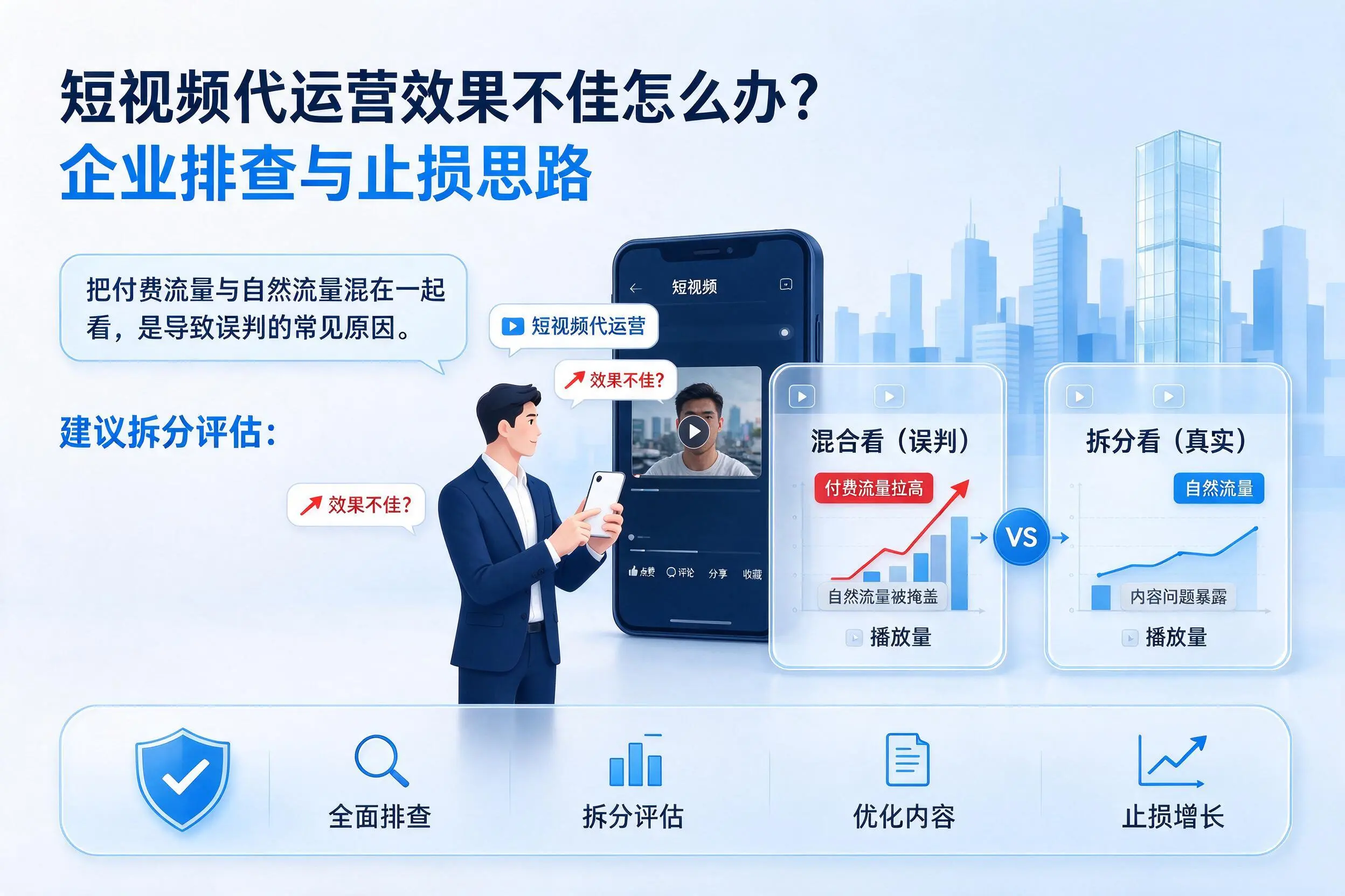 短视频代运营效果不佳怎么办？阜阳企业排查与止损思路