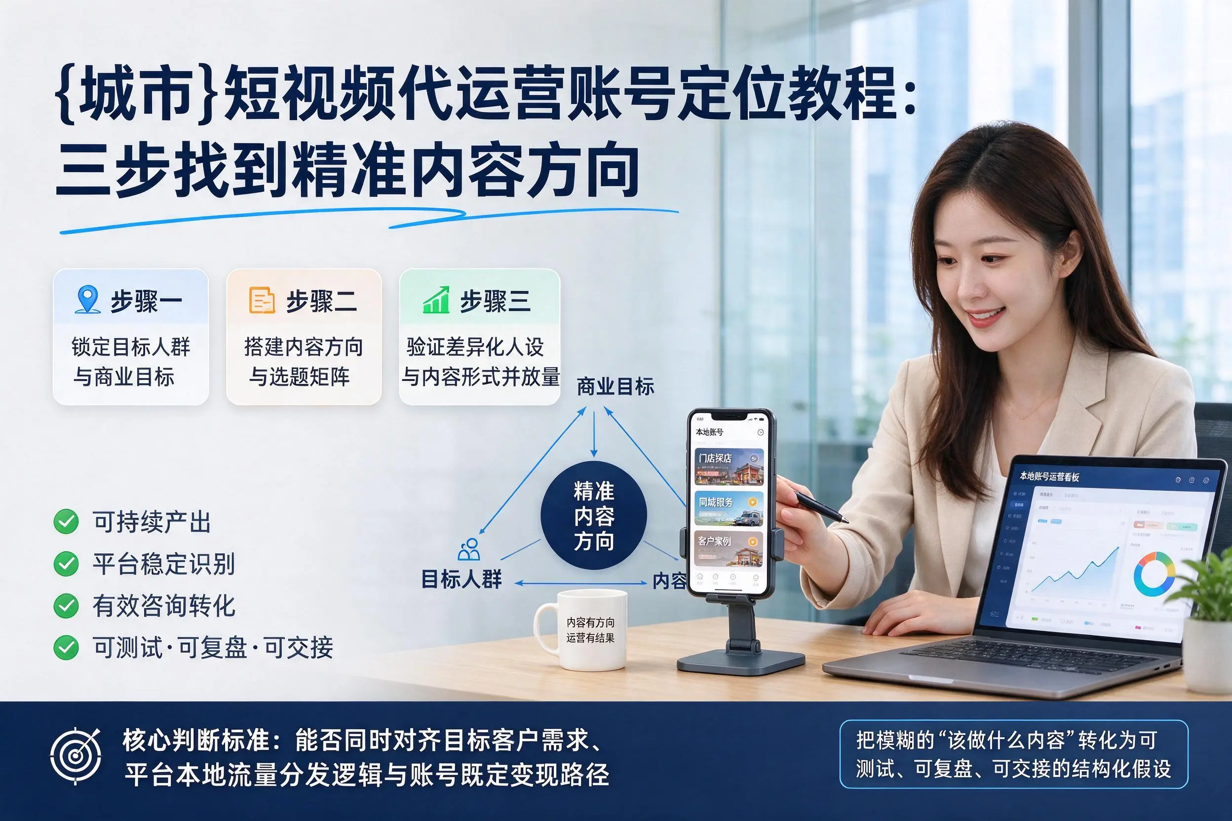 阜阳短视频代运营账号定位教程：三步找到精准内容方向