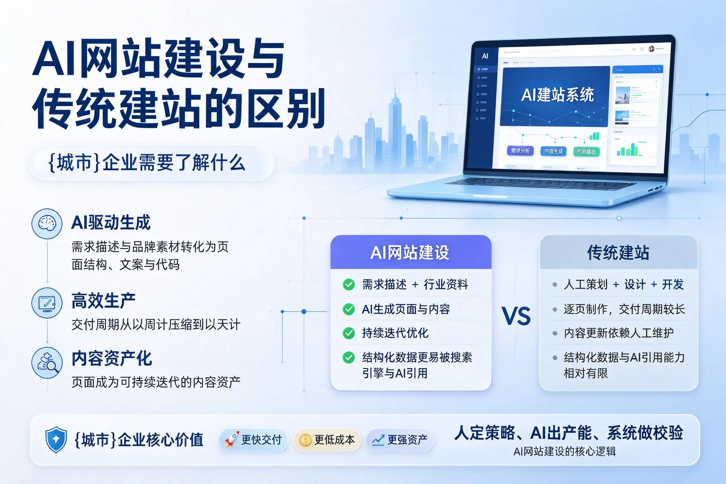 AI网站建设与传统建站的区别，阜阳企业需要了解什么