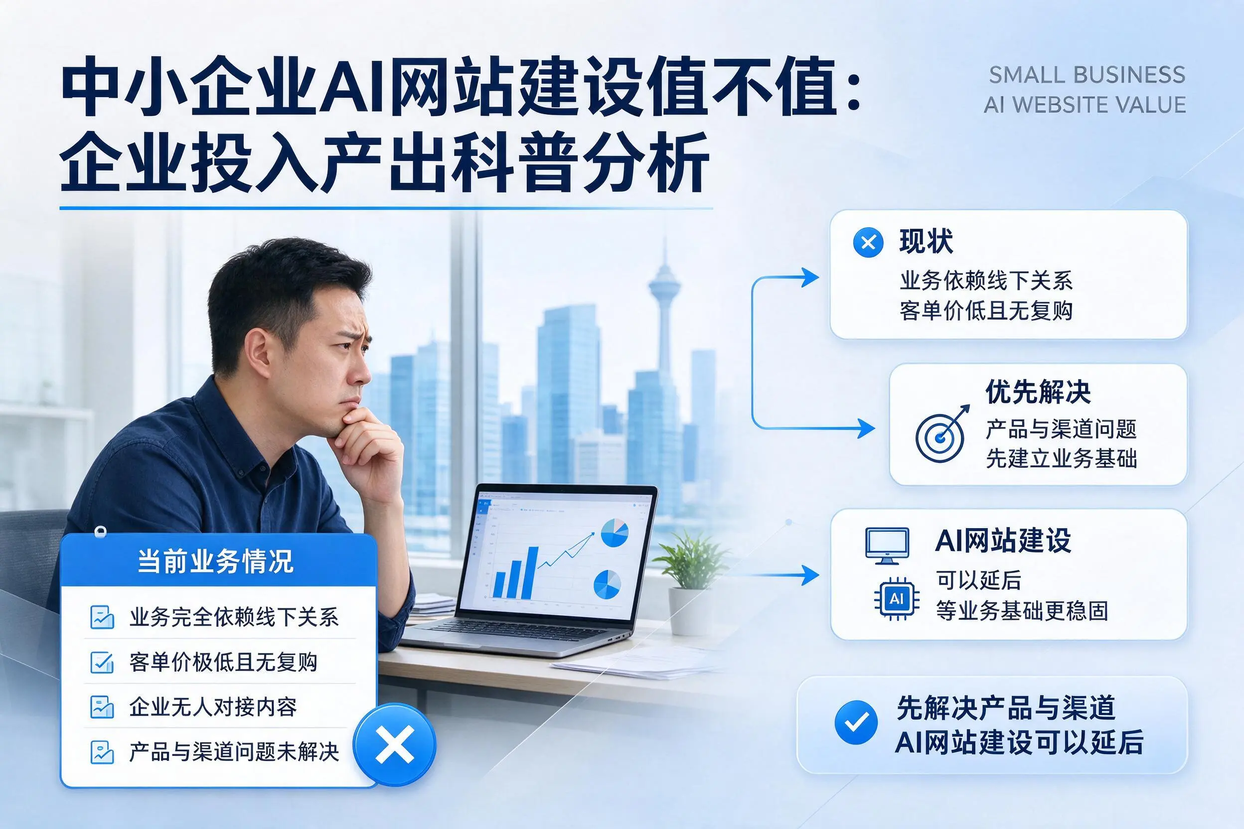 中小企业AI网站建设值不值：阜阳企业投入产出科普分析