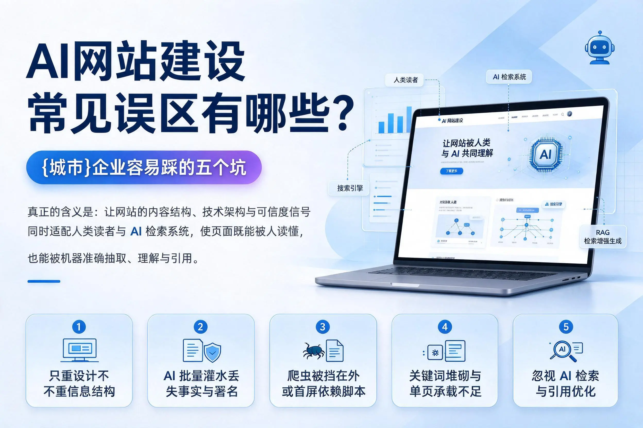 AI网站建设常见误区有哪些？阜阳企业容易踩的五个坑