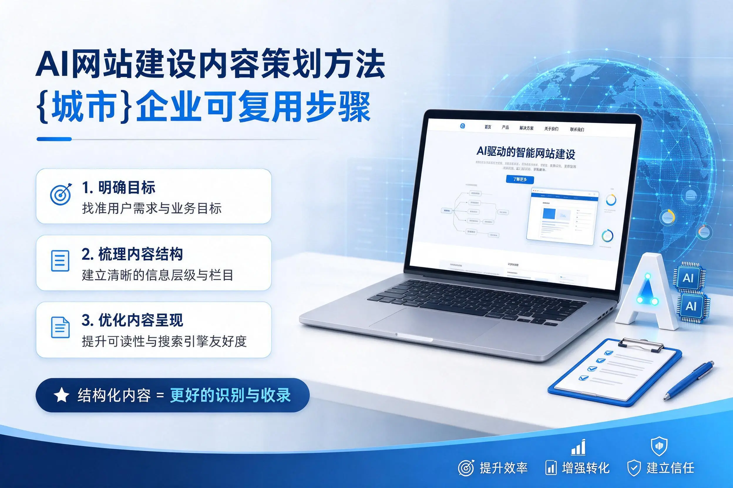 AI网站建设内容策划方法，阜阳企业可复用步骤