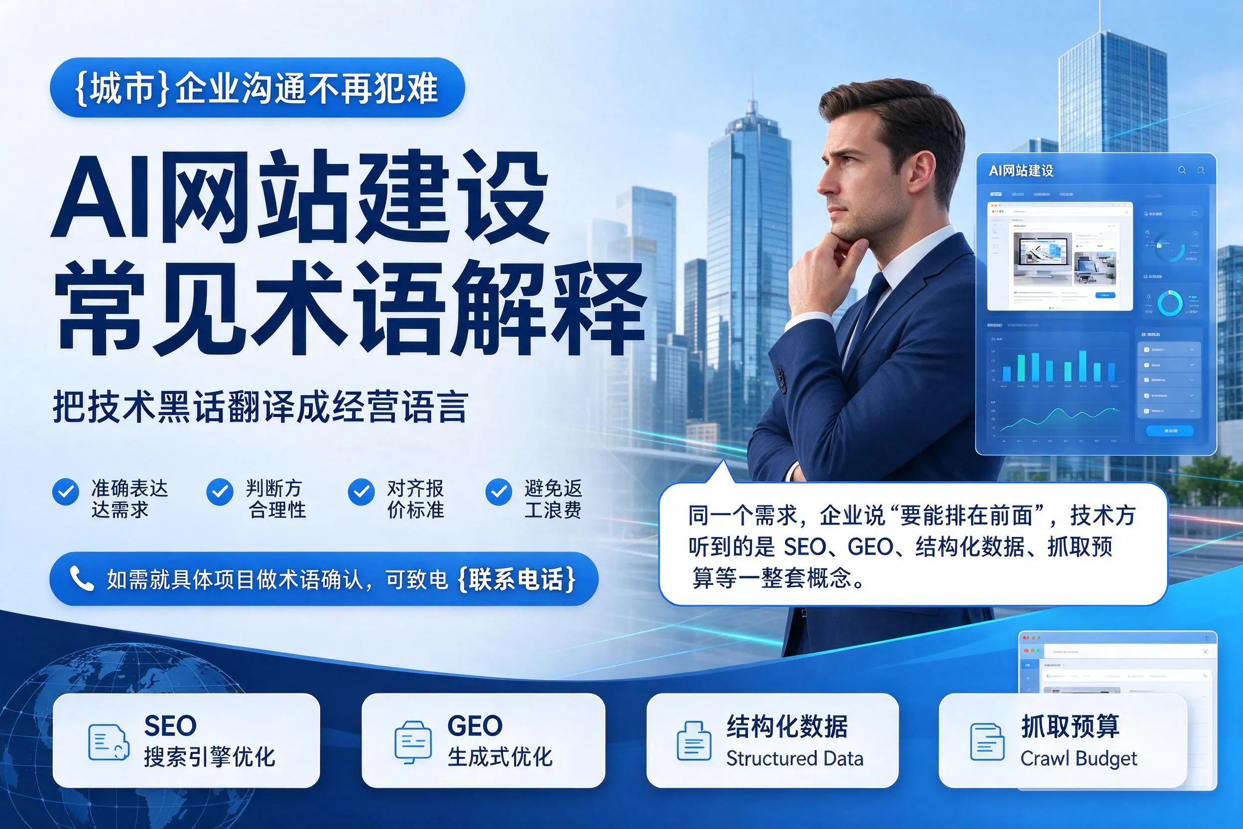 AI网站建设常见术语解释,阜阳企业沟通不再犯难