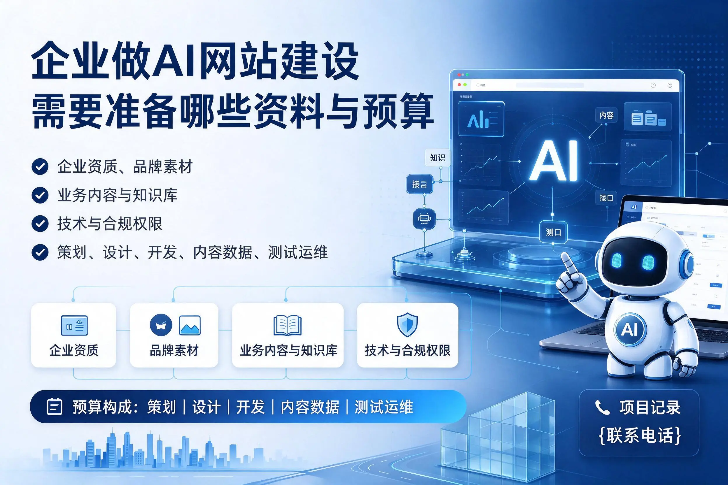 阜阳企业做AI网站建设需要准备哪些资料与预算