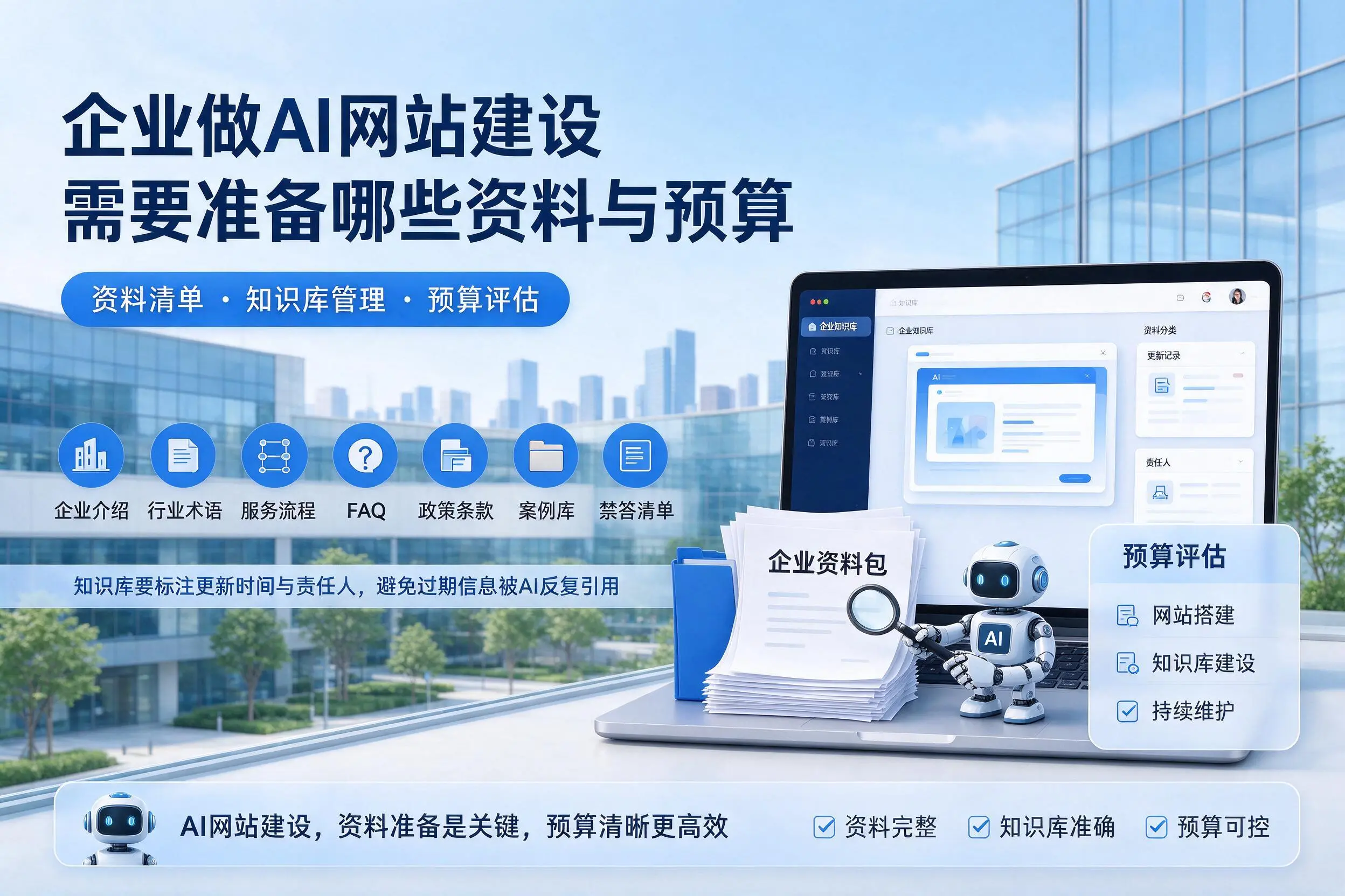 阜阳企业做AI网站建设需要准备哪些资料与预算