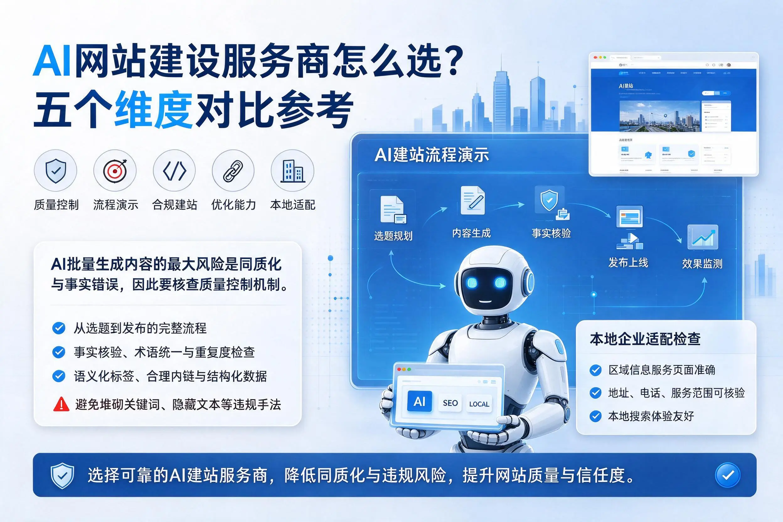 阜阳AI网站建设服务商怎么选?五个维度对比参考